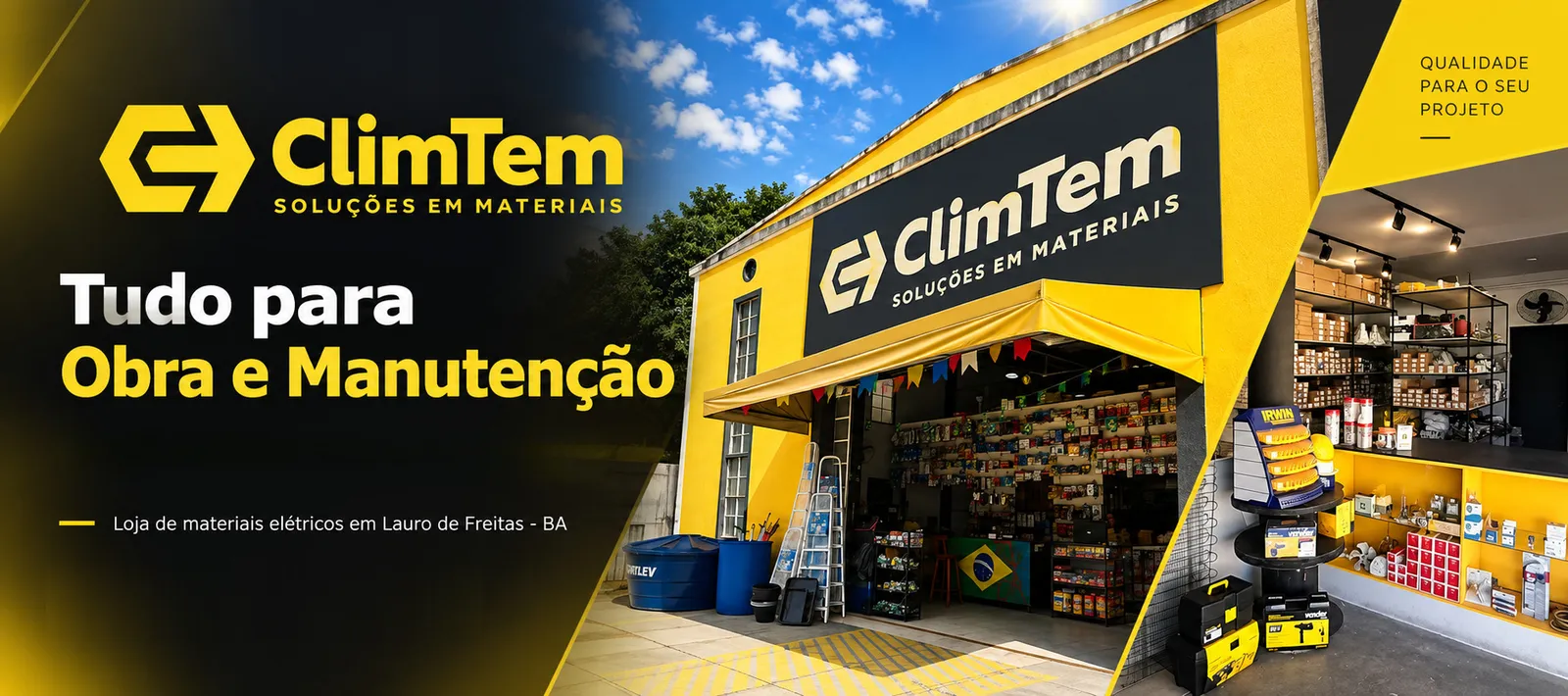 ClimTem Soluções em Materiais: tudo para obra e manutenção, loja de materiais elétricos em Lauro de Freitas, BA